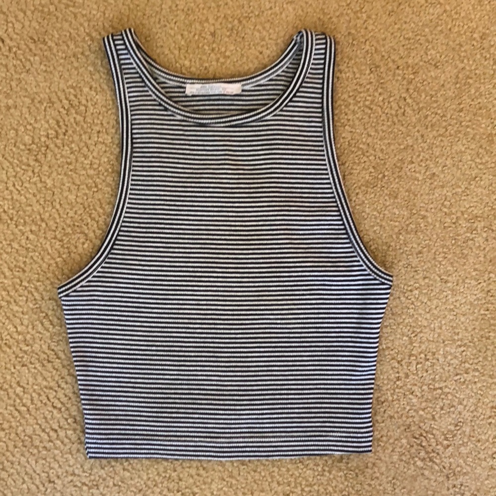 ZARA striped cropped tank top